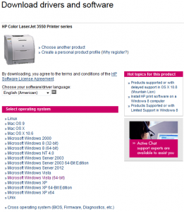 Windows 7 HP3550n printerdriver ontbreekt
